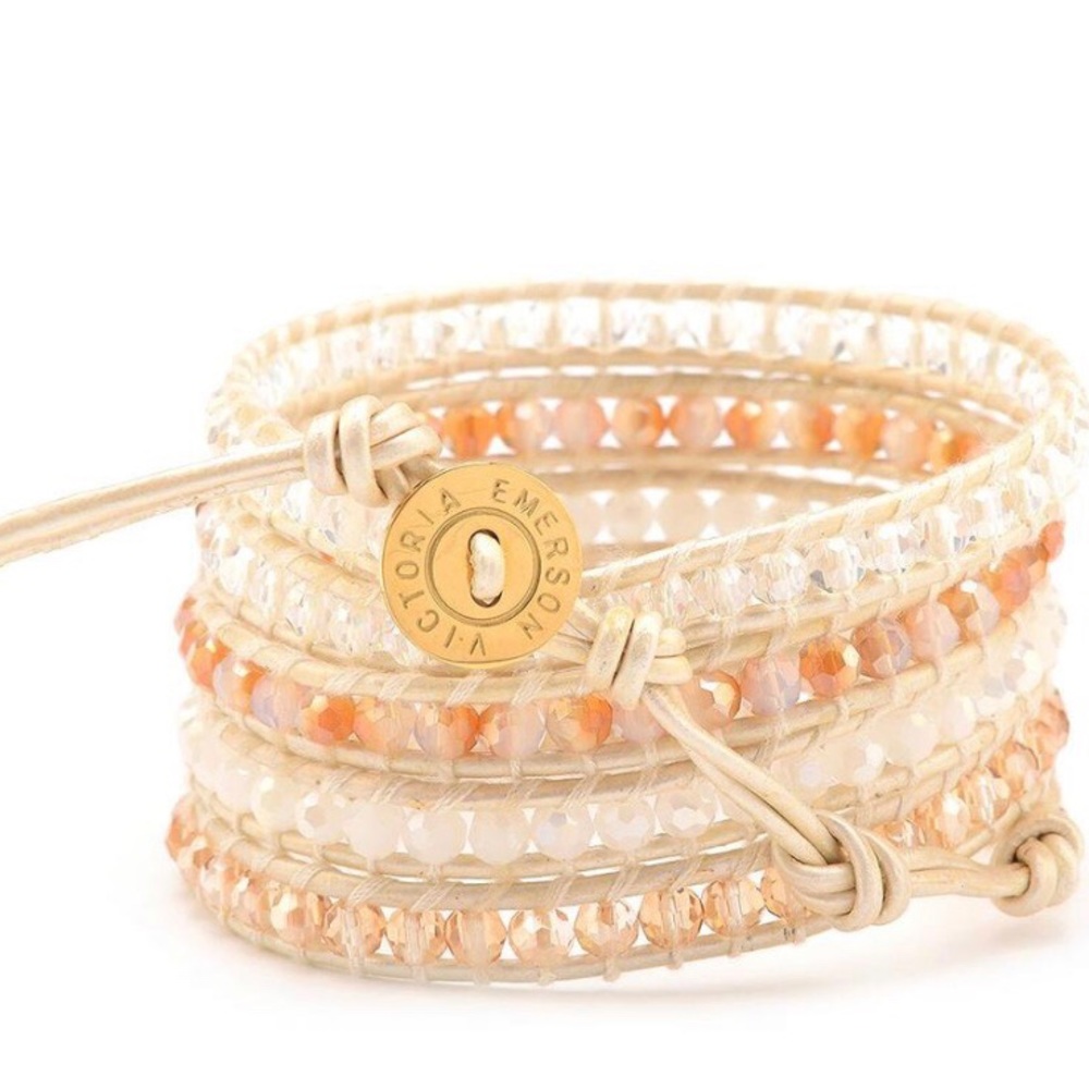Gold Dorado on Ivory Wrap Bracelet